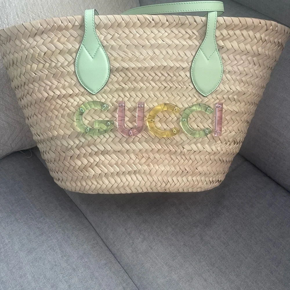 Gucci Summer Raffia Tote - Picture 8 of 11